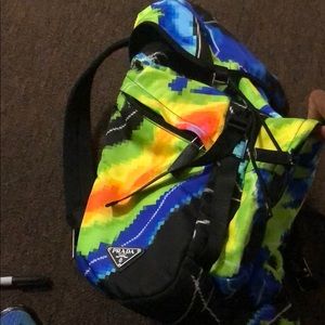 Tri- color Prada Backpack